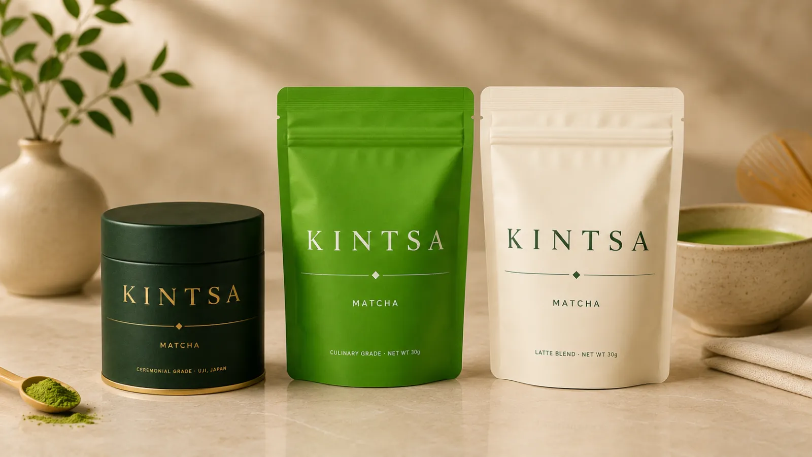 Kintsa ceremonial, culinary, and latte matcha together